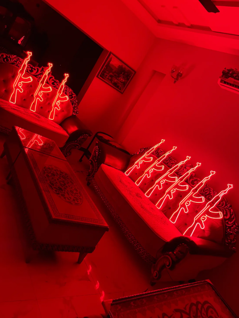 AK-47 Gun Neon Sign