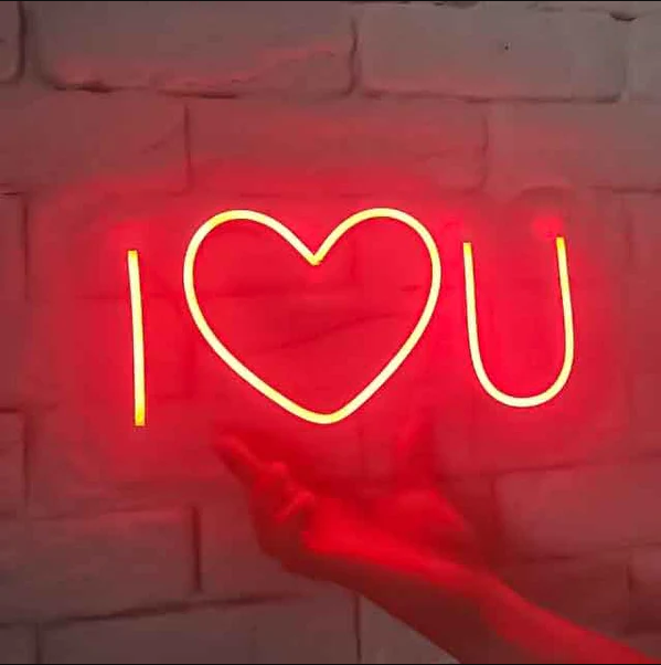 I ?? U Neon Sign