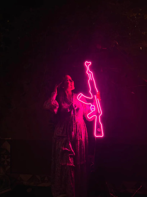 AK-47 Gun Neon Sign