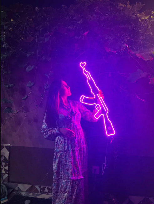 AK-47 Gun Neon Sign