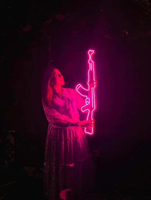 AK-47 Gun Neon Sign