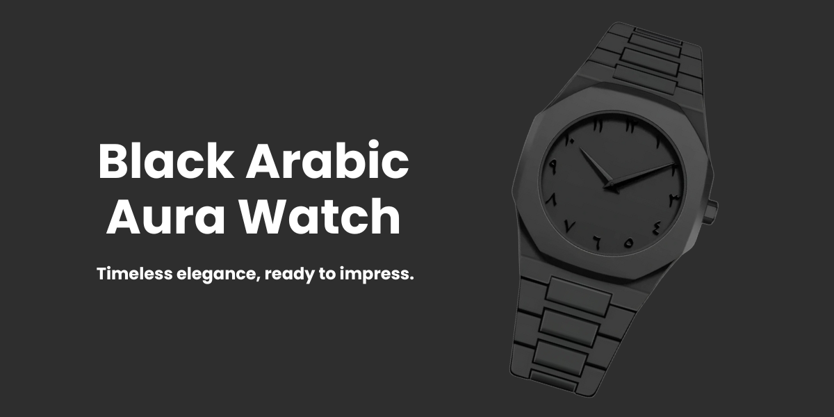 Black Arabic Aura Watch