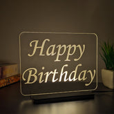3D LED Acrylic Lamp - Happy Birthday