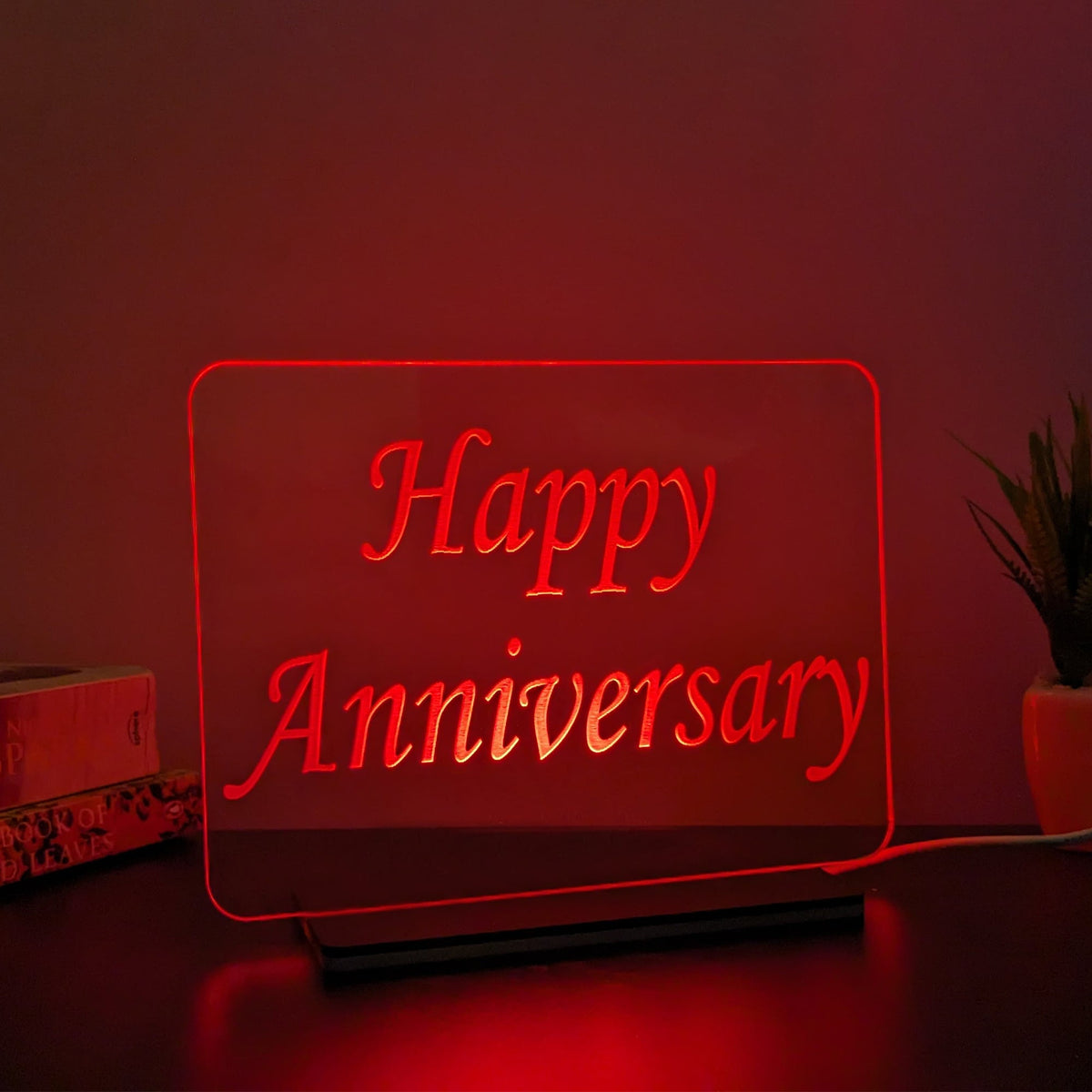 3D LED Acrylic Lamp - Happy Anniversary