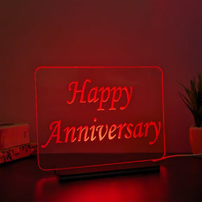 3D LED Acrylic Lamp - Happy Anniversary