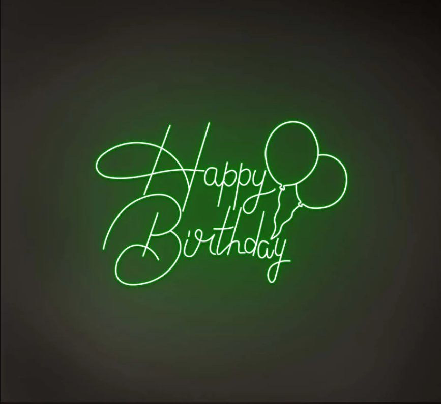 Happy Birthday with 2 Balloons