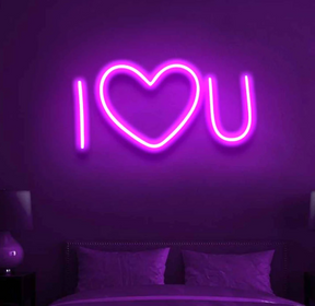 I ?? U Neon Sign