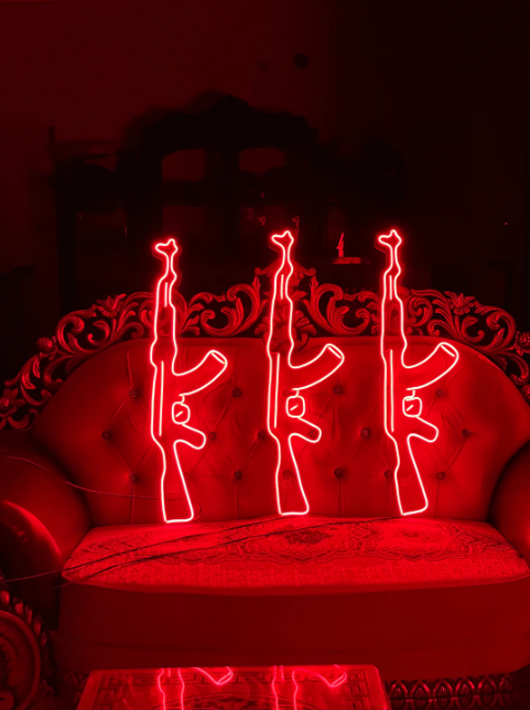 AK-47 Gun Neon Sign