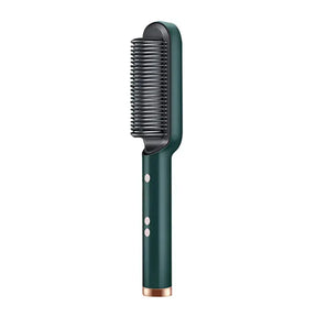 Hair straightener brush