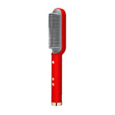 Hair straightener brush