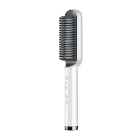 Hair straightener brush