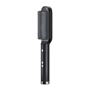 Hair straightener brush