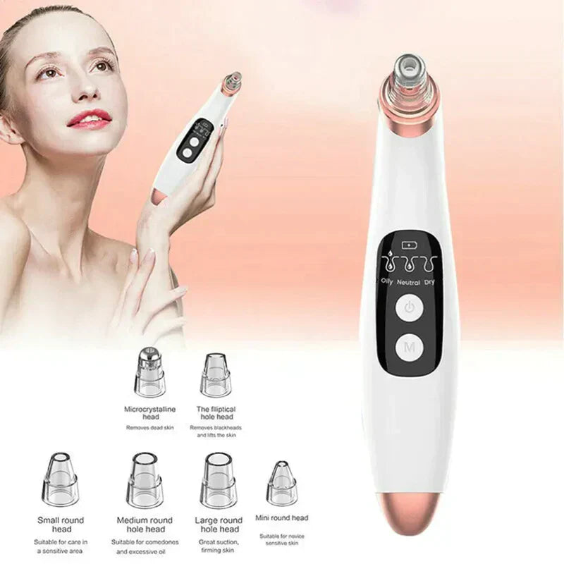6 In 1 Imported Original Rechargeable Blackhead Remover Suction Machine
