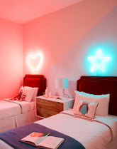 Heart and Star Room Neon Decoration