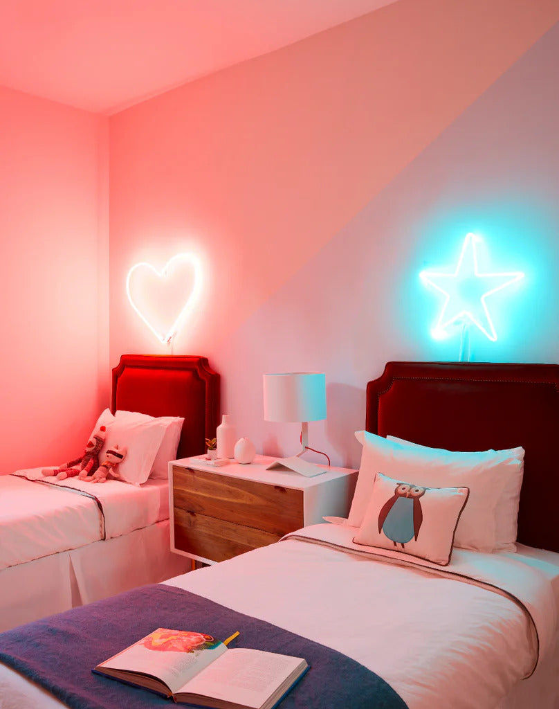 Heart and Star Room Neon Decoration