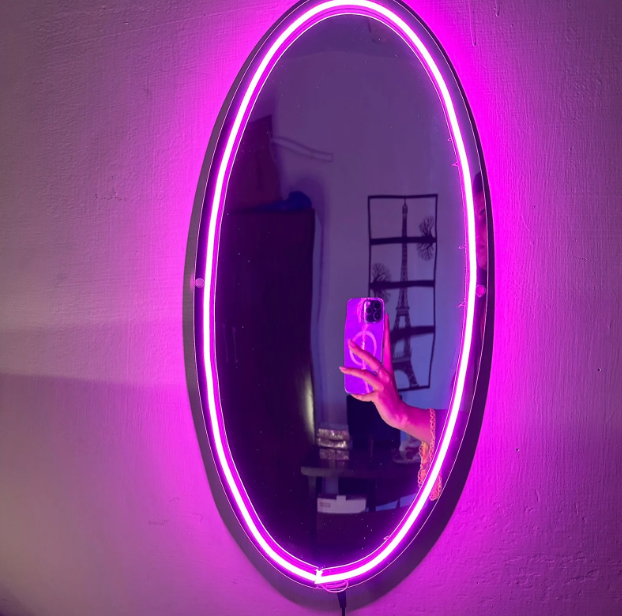 Neon Selfie Acrylic mirror for Room Walls