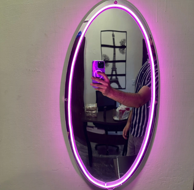 Neon Selfie Acrylic mirror for Room Walls