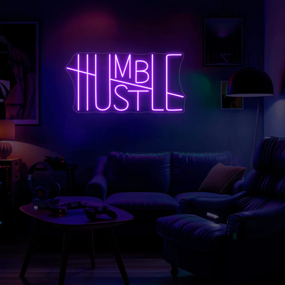 Humble Hustle Neon Light Wall Decoration (All Colors)