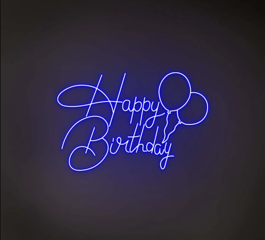 Happy Birthday with 2 Balloons
